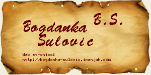 Bogdanka Šulović vizit kartica